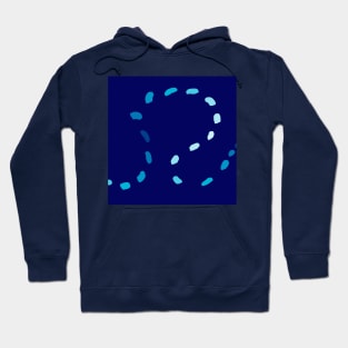 Elegant Blue Journey Abstract Pattern Hoodie